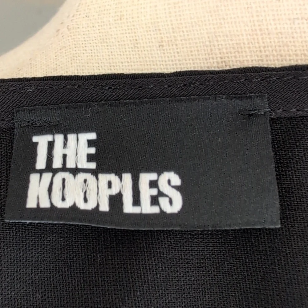 NWT THE KOOPLES Black Glam V-Neck Mini Dress‎ Size FR2/US6